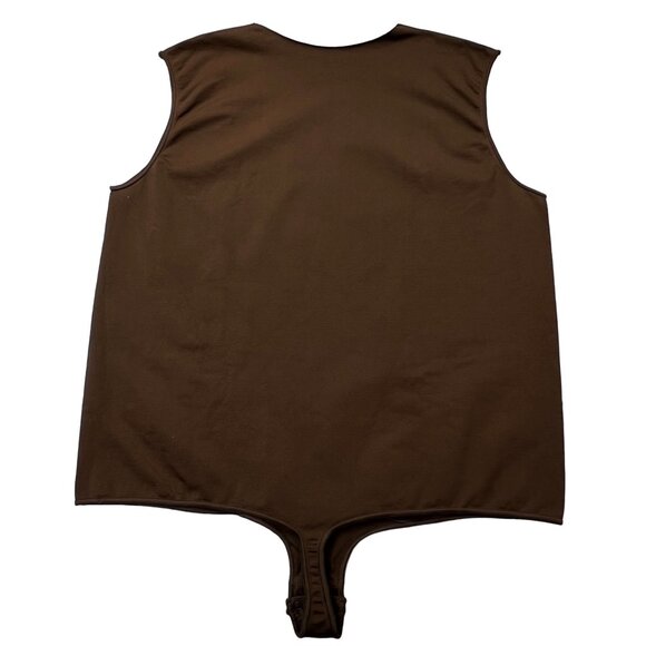 SKIMS Essential Crew Neck Sleeveless Bodysuit Smokey Quartz Womens 4X/5X - Picture 4 of 11